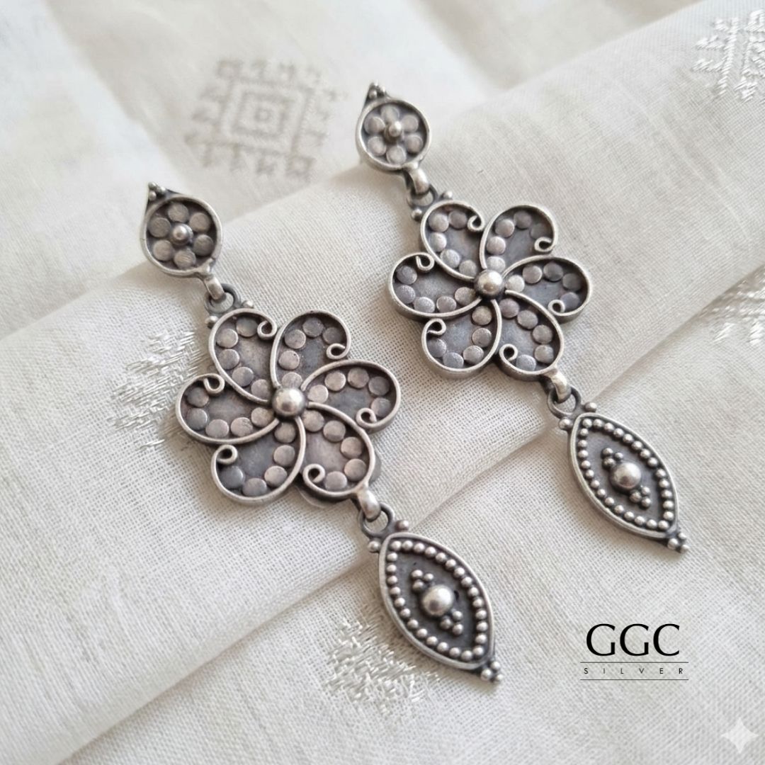 Tribe Floral Drop Earrings