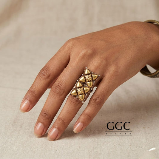 Tribal Silver Gold Tone