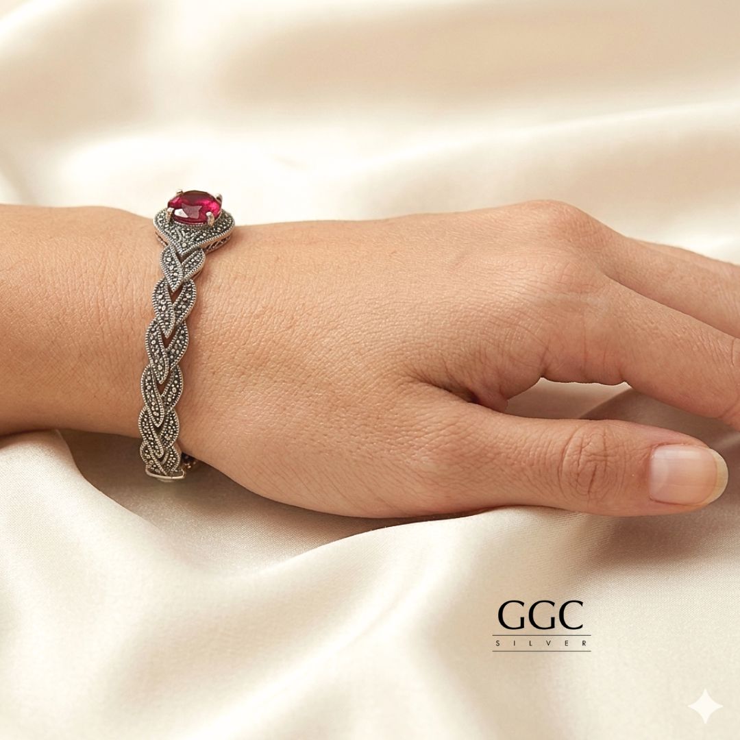 Marcasite leaf style