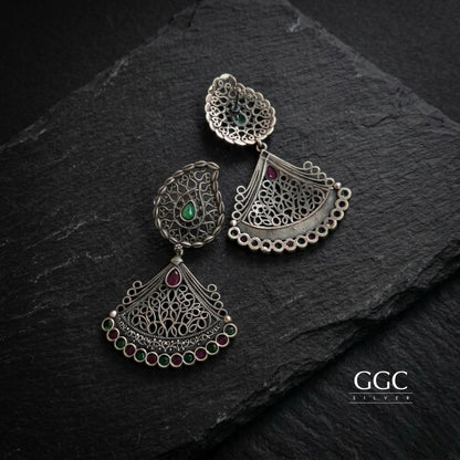 Antique silver earrings