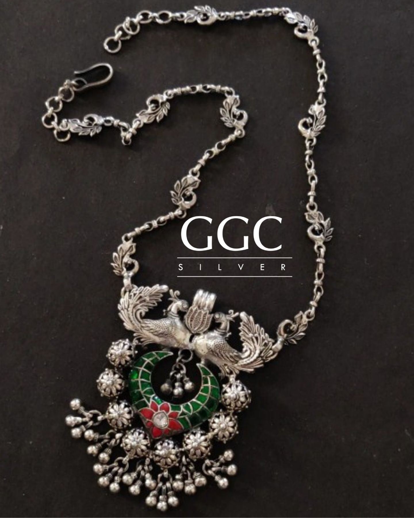 kundan peacock necklace